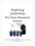 Exploring Leadership For Your Research Career
