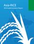 Asia-RiCE 2016 Implementation Report