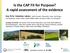 Is the CAP Fit for Purpose? A rapid assessment of the evidence