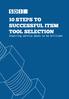 10 STEPS TO SUCCESSFUL ITSM TOOL SELECTION