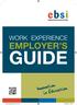 WORK EXPERIENCE. Employer s. Innovation in Education. ebsi Employers Guide 0112.indd 1 01/03/ :02