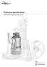 Technical specification. Submersible pump B 2125, 60 Hz