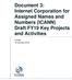 Document 3: Internet Corporation for Assigned Names and Numbers (ICANN) Draft FY19 Key Projects and Activities. ICANN 19 January 2018