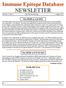 Immune Epitope Database NEWSLETTER Volume 1, Issue 2   August 2012