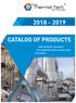 CATALOG OF PRODUCTS