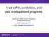 Food safety, sanitation, and pest management programs