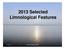 2013 Selected Limnological Features. Upstate Freshwater Institute