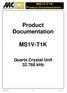 Product Documentation MS1V-T1K