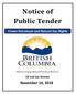 Notice of Public Tender
