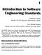 1 Introduction to Software Engineering Standards