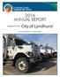 Cuyahoga County Together We Thrive 2016 ANNUAL REPORT. City of Lyndhurst. Prepared For The: By the DEPARTMENT OF PUBLIC WORKS