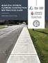 MUNICIPAL EXTERIOR FLATWORK CONSTRUCTION BEST PRACTICES GUIDE. Sidewalks and Curbs
