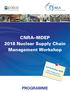 CNRA MDEP 2018 Nuclear Supply Chain Management Workshop