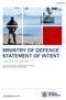 MINISTRY OF DEFENCE STATEMENT OF INTENT