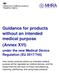 Guidance for products without an intended medical purpose (Annex XVI) under the new Medical Device Regulation (EU 2017/745)
