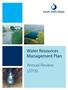 Water Resources Management Plan. Annual Review (2016)