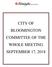 CITY OF BLOOMINGTON COMMITTEE OF THE WHOLE MEETING SEPTEMBER 17, 2018