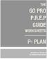 GO PRO P.R.E.P GUIDE P- PLAN THE WORKSHEETS By GeNienne Samuels & The Sideline Prep Coaches