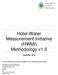 Hotel Water Measurement Initiative (HWMI) Methodology v1.0