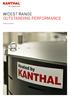 WIDEST RANGE OUTSTANDING PERFORMANCE PRODUCT OVERVIEW
