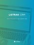 LISTRAK CRM. Unlock the power of your customer data