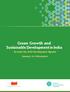 Green Growth and Sustainable Development in India Towards the 2030 Development Agenda Summary for Policymakers