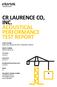 CR LAURENCE CO, INC. ACOUSTICAL PERFORMANCE TEST REPORT