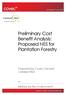 Preliminary Cost Benefit Analysis: Proposed NES for Plantation Forestry