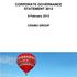 CORPORATE GOVERNANCE STATEMENT 2012