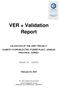VER + Validation Report