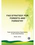 FAO STRATEGY FOR FORESTS AND FORESTRY