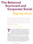 Aligning values. The Balanced Scorecard and Corporate Social