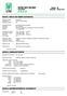 MATERIAL SAFETY DATA SHEET Product #: N/A Name of Product: Revision Date: February 16, S