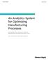 An Analytics System for Optimizing Manufacturing Processes