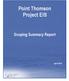Point Thomson Project EIS. Scoping Summary Report