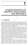 COPYRIGHTED MATERIAL CHARACTERISTICS OF AIRCRAFT STRUCTURES AND MATERIALS 1.1 INTRODUCTION