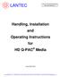 Handling, Installation and Operating Instructions for HD Q-PAC Media. revised May 2004