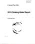 2015 Drinking Water Report