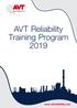 AVT Reliability Training Program 2019