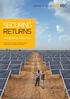 SECURING RETURNS. Proven partner in large-scale solar project development and turnkey installation