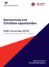 Sponsorship and Exhibition opportunities
