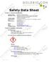 Safety Data Sheet. Section 1: Chemical Identification. Section 2: Hazardous Information