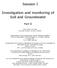 Session J. Investigation and monitoring of Soil and Groundwater