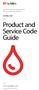 Product and Service Code Guide