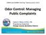 CWEA and SARBS One-Day Training June 5, Public Complaints. Carla D. Dillon, D.P.A., P.E. Orange County Sanitation District