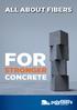 ALL ABOUT FIBERS FOR STRONGER CONCRETE