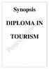 Synopsis DIPLOMA IN TOURISM