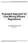 Proposed Approach for Coal Mining Effluent Regulations