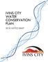 IVINS CITY WATER CONSERVATION PLAN 2018 NOTICE DRAFT