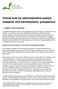 Virtual hub for administrative justice research and development: prospectus
